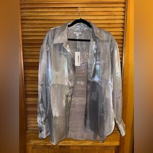NWT REFORMATION SHEER BUTTON DOWN